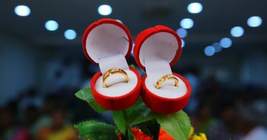 Metal Wedding Bands Explored gold rings inside red ring boxes 390x205 - Metal Wedding Bands Explored